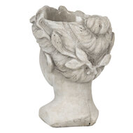 Clayre & Eef | Bloempot Binnen Grijs 16x15x21 cm | 6TE0291M