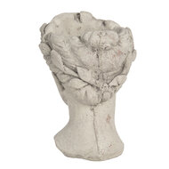 Clayre & Eef | Bloempot Binnen Grijs, Bruin 18x17x25 cm | 6TE0307