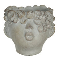 Clayre & Eef | Bloempot Binnen Grijs 16x15x13 cm | 6TE0314