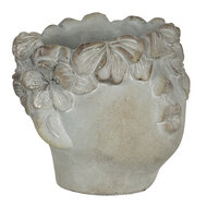 Clayre & Eef | Bloempot Binnen Grijs 16x15x13 cm | 6TE0314