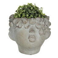 Clayre & Eef | Bloempot Binnen Grijs 16x15x13 cm | 6TE0314