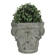 Clayre & Eef | Bloempot Binnen Grijs, Groen 17x17x16 cm | 6TE0333