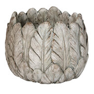 Clayre & Eef | Bloempot Binnen Grijs ø 19x16 cm | 6TE0368M