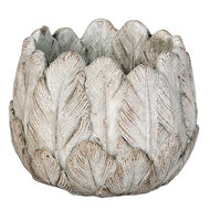 Clayre & Eef | Bloempot Binnen Grijs ø 15x13 cm | 6TE0368S