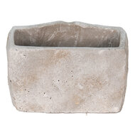 Clayre & Eef | Bloempot Binnen Mond Grijs 21x13x14 cm | 6TE0389S