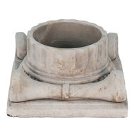 Clayre & Eef | Bloempot Binnen Grijs 21x21x11 cm | 6TE0390S