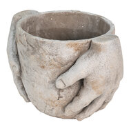 Clayre & Eef | Bloempot Binnen Grijs 21x16x15 cm | 6TE0391S