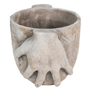 Clayre & Eef | Bloempot Binnen Grijs 21x16x15 cm | 6TE0391S
