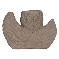 Clayre & Eef | Bloempot Binnen Engel Grijs 23x13x17 cm | 6TE0401S