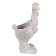 Clayre & Eef | Bloempot Haan Grijs 11x10x26 cm | 6TE0448
