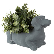 Clayre & Eef | Bloempot Binnen Grijs 30x12x16 cm | 6TE0479