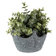 Clayre & Eef | Bloempot kroon Grijs 18x17x12 cm | 6TE0481M