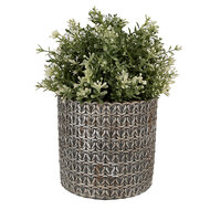 Clayre & Eef | Bloempot Binnen Grijs ø 15x14 cm | 6TE0494M