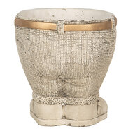 Clayre & Eef | Bloempot Binnen Grijs ø 15x17 cm | 6TE0496