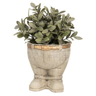 Clayre & Eef | Bloempot Binnen Grijs ø 15x17 cm | 6TE0496