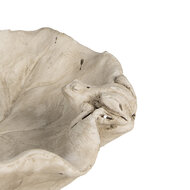 Clayre & Eef | Vogelvoederbak Blad Beige ø 22x6 cm | 6TE0501