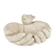 Clayre & Eef | Vogelvoederbak Beige 23x21x9 cm | 6TE0502