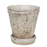 Clayre & Eef | Bloempot Binnen Beige ø 13x14 cm | 6TE0503L