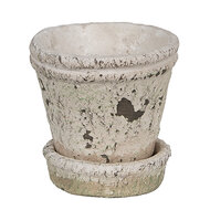 Clayre & Eef | Bloempot Binnen Beige ø 9x9 cm | 6TE0503S