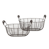 Clayre & Eef | Opbergmanden Set van 2 Bruin 35x19x16 / 30x15x14 cm | 6Y3770