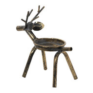 Clayre & Eef | Kandelaar Rendieren Koperkleurig 16x8x16 cm | 6Y4506