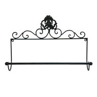 Clayre & Eef | Keukenrolhouder Zwart 44x10x29 cm | 6Y4676