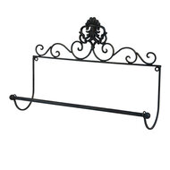 Clayre & Eef | Keukenrolhouder Zwart 44x10x29 cm | 6Y4676