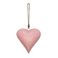 Clayre & Eef | Decoratie hanger Hart Roze 20x6x20 cm | 6Y4814L
