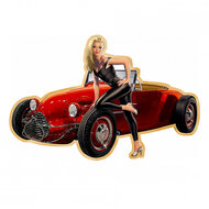Clayre & Eef | Tekstbord Auto Rood 41x1x27 cm | 6Y5079