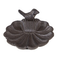 Clayre & Eef | Vogelbad Schelp Bruin ø 14x5 cm | 6Y5285