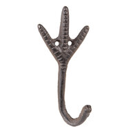 Clayre & Eef | Wandhaak Poot Bruin 7x5x14 cm | 6Y5317