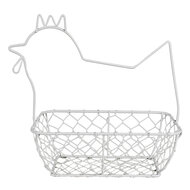 Clayre & Eef | Paas Mandje Kip Wit 27x16x27 cm | 6Y5482