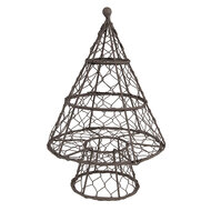 Clayre & Eef | Kerstdecoratie Kerstboom Bruin ø 21x33 cm | 6Y5484