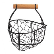 Clayre & Eef | Mandje Zwart Bruin 17x17x19 cm | 6Y5485