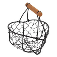 Clayre & Eef | Mandje Zwart Bruin 17x17x19 cm | 6Y5485
