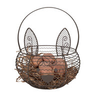 Clayre & Eef | Paas Mandje Konijn Bruin ø 20x12/27 cm | 6Y5528