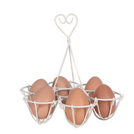 Clayre & Eef | Eierhouder Wit ø 19x19 cm | 6Y5538