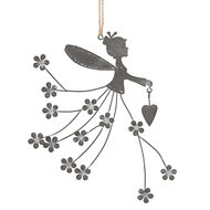 Clayre & Eef | Decoratie hanger kind Grijs 20x17 cm | 6Y5573