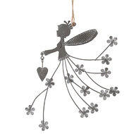 Clayre & Eef | Decoratie hanger kind Grijs 20x17 cm | 6Y5573
