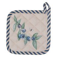 Clayre & Eef | Kind Pannenlap Beige Blauw 16x16 cm | BBF45K