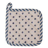 Clayre & Eef | Kind Pannenlap Beige Blauw 16x16 cm | BBF45K