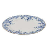 Clayre & Eef | Servies Ontbijtbord Wit, Blauw ø 21x2 cm | BFLDP