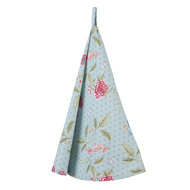 Clayre & Eef | Theedoek Blauw, Groen ø 80 cm | BLW48