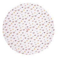 Clayre & Eef | Theedoek Beige Roze ø 80 cm | BPD48