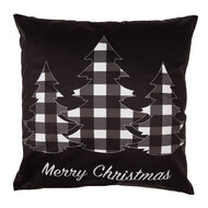Clayre & Eef | Kussenhoes Zwart Wit 45x45 cm | BWX23