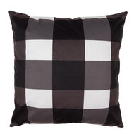 Clayre & Eef | Kussenhoes Zwart Wit 45x45 cm | BWX23