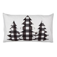Clayre & Eef | Kussenhoes Wit Zwart 30x50 cm | BWX36-5