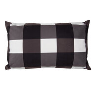 Clayre & Eef | Kussenhoes Wit Zwart 30x50 cm | BWX36-5
