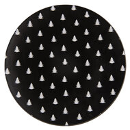 Clayre & Eef | Onderbord Zwart, Wit ø 33x1 cm | BWX85