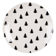 Clayre & Eef | Ontbijtbord Beige Zwart ø 20x2 cm | BWXDP